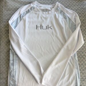 Huk White and Gray Performance Shirt